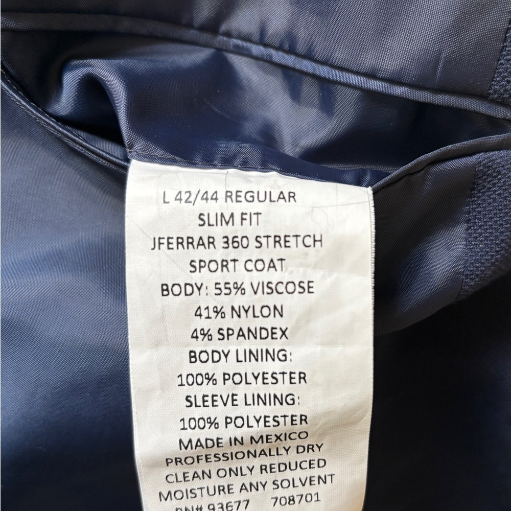 Men’s jf j.ferrar Navy Blue Sport Coat - Picture 4 of 7